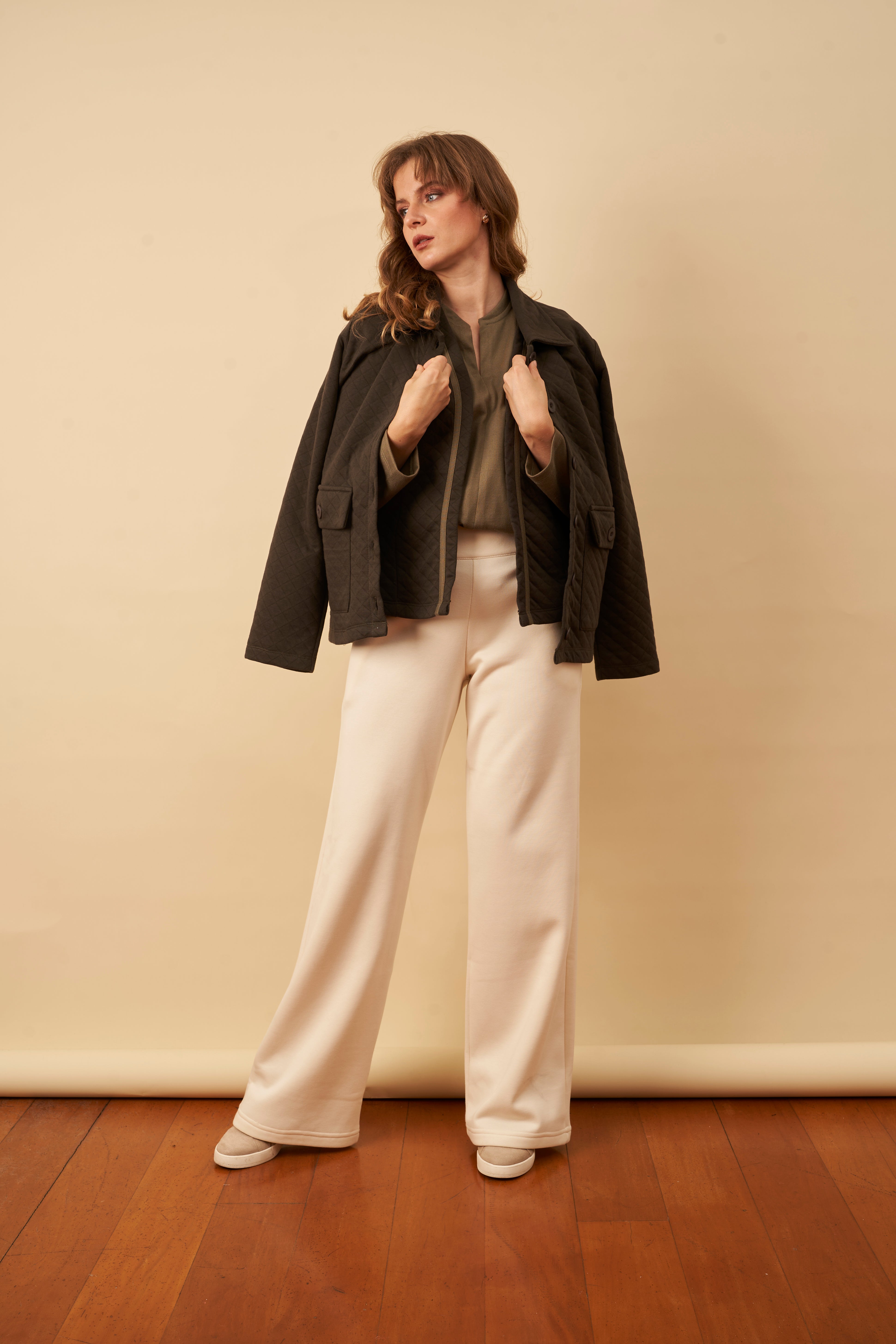 Outfit: Gala Jacket / Ruth Pants / Lisa Polo / Luna Vest