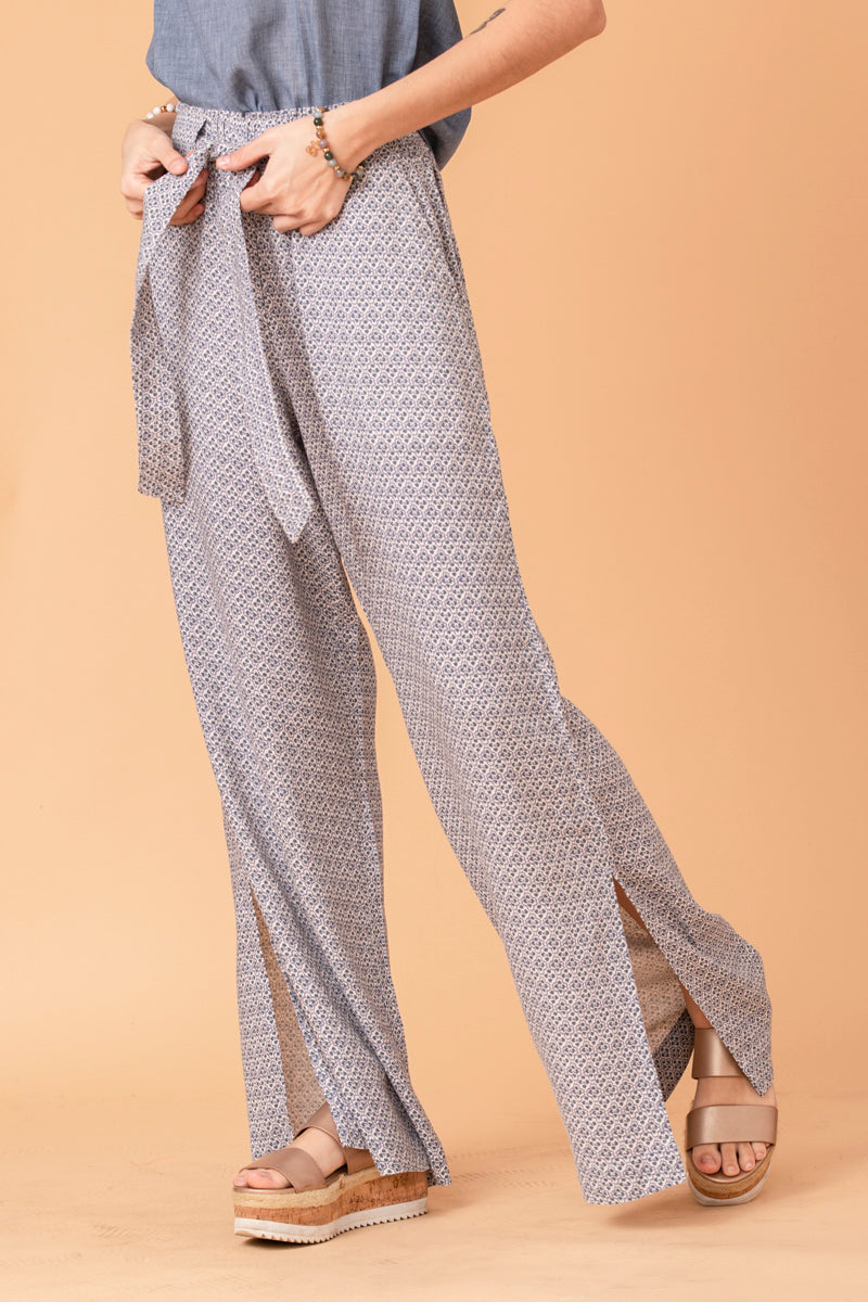 Pantalón Fernanda Blue Flowers