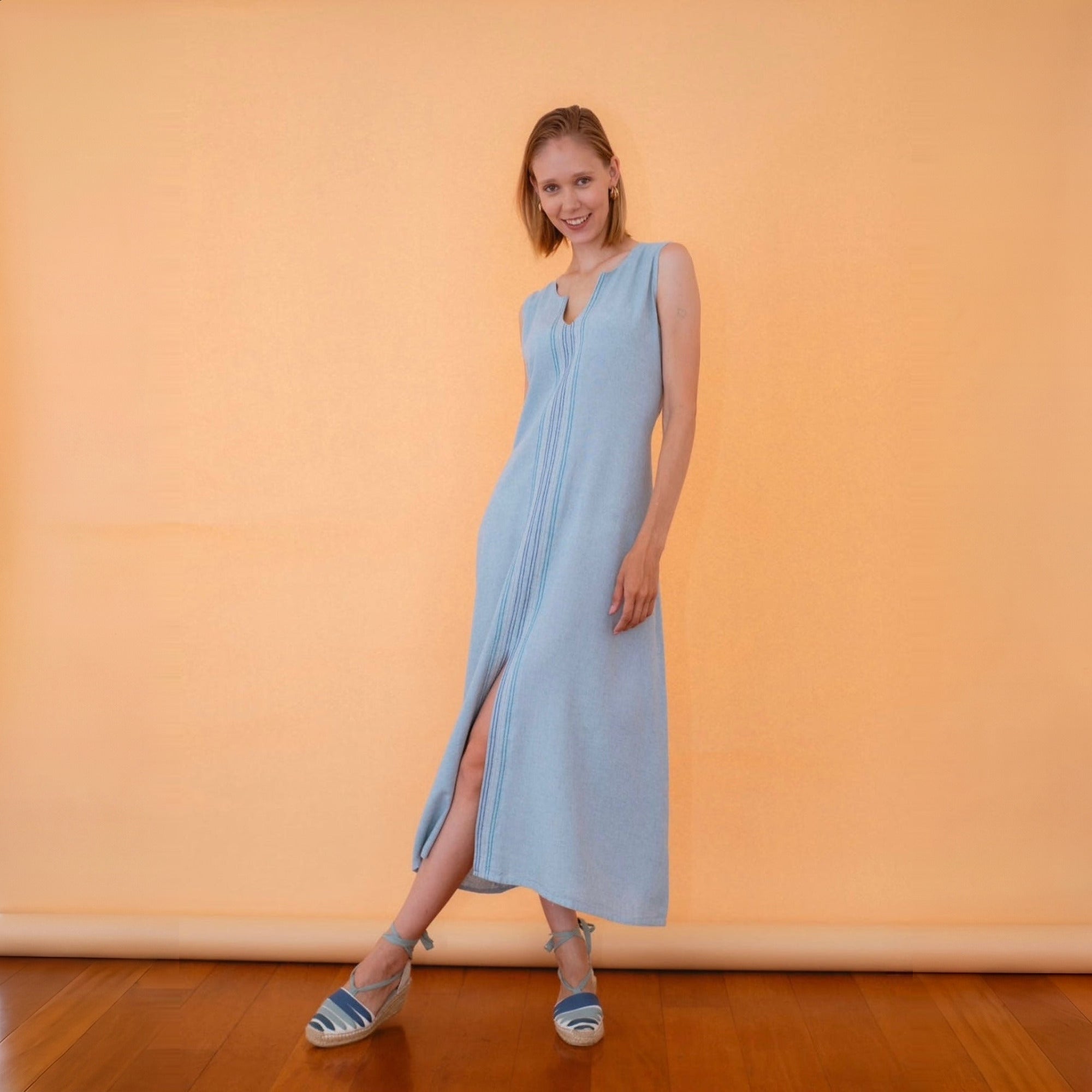 Vestido Ana Lia celeste