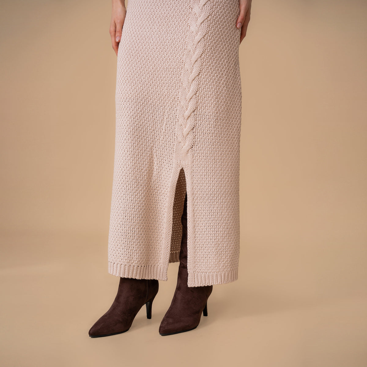 Falda Tejida Aura beige