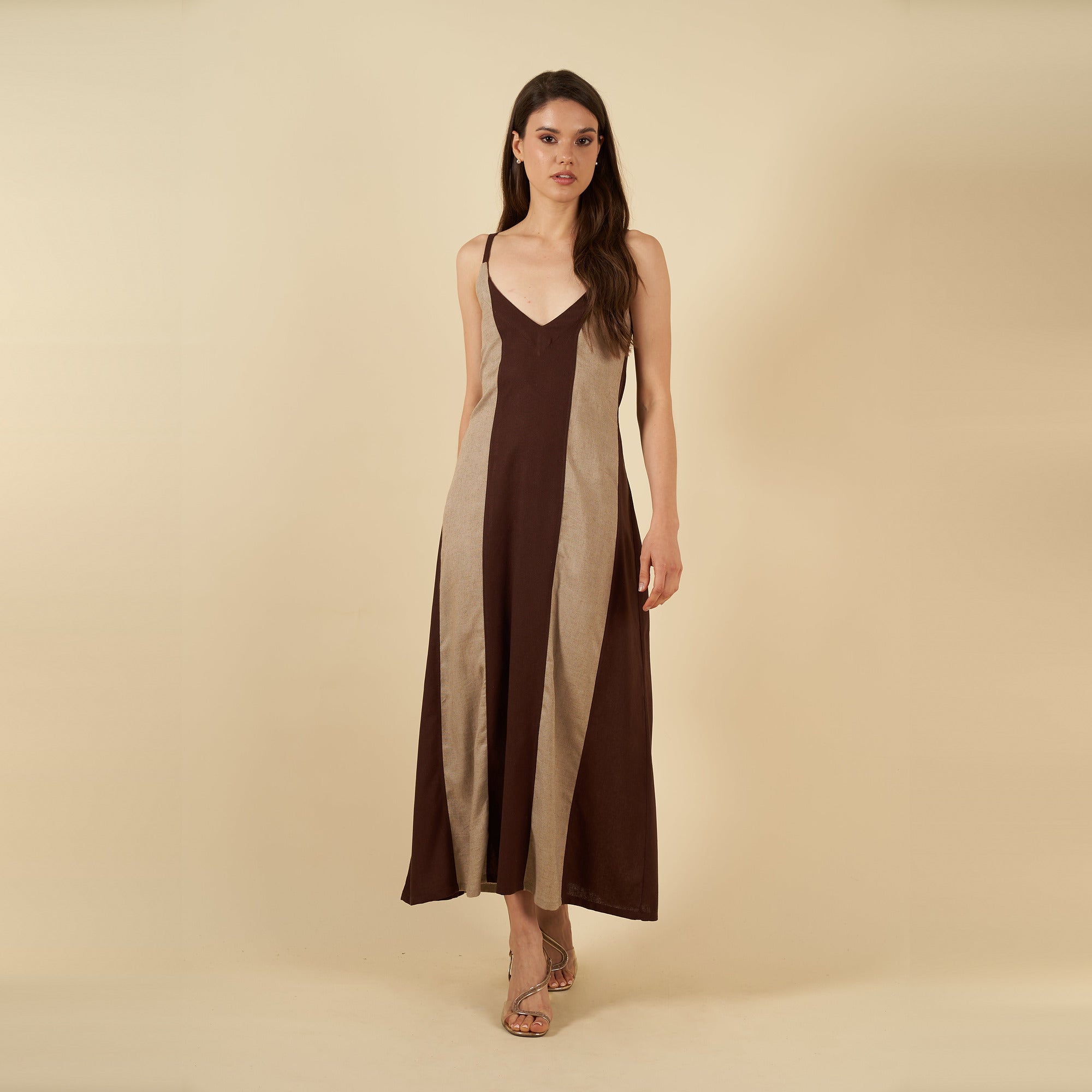Vestido Aurora marron