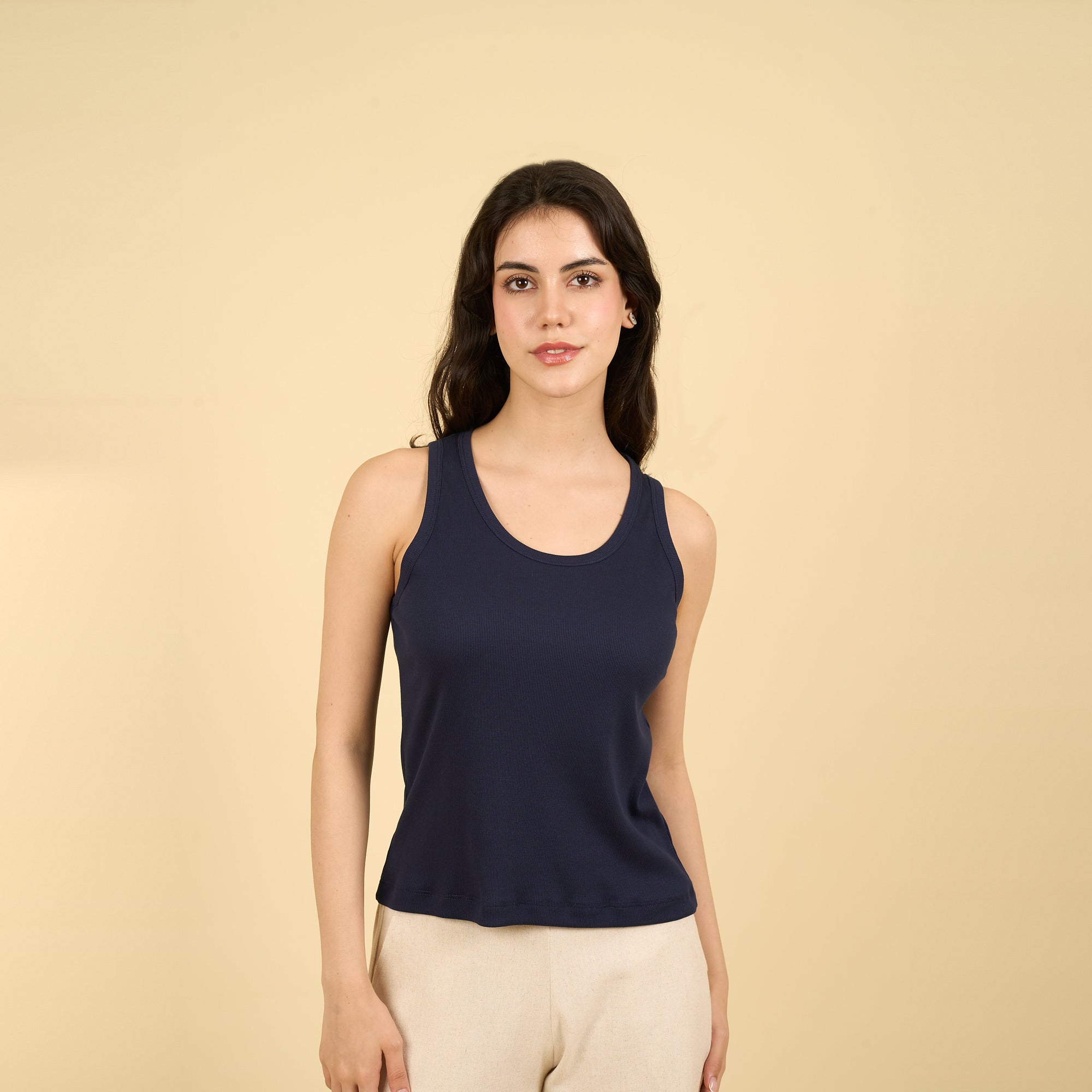 Top Ayari azul oscuro