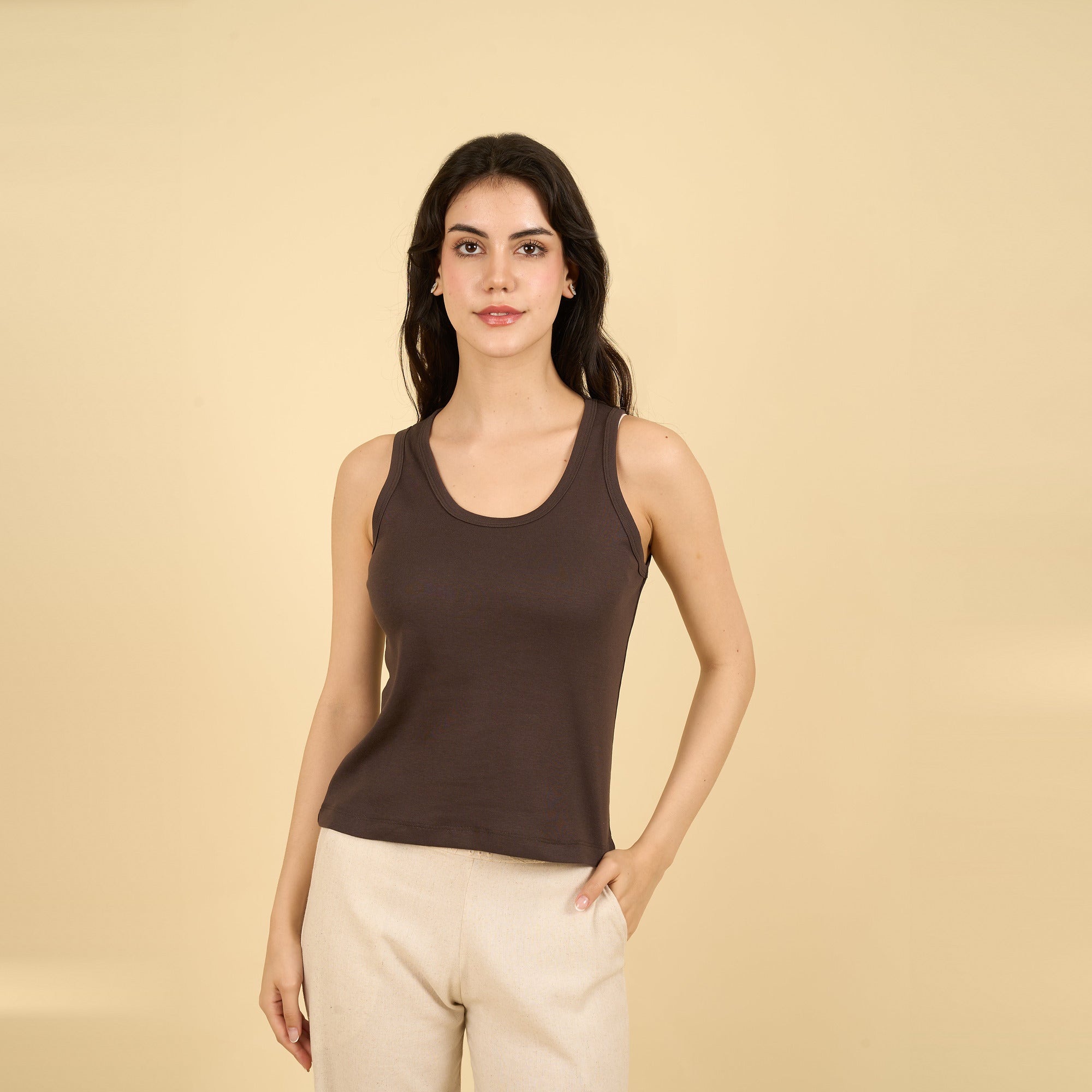 Top Ayari marron