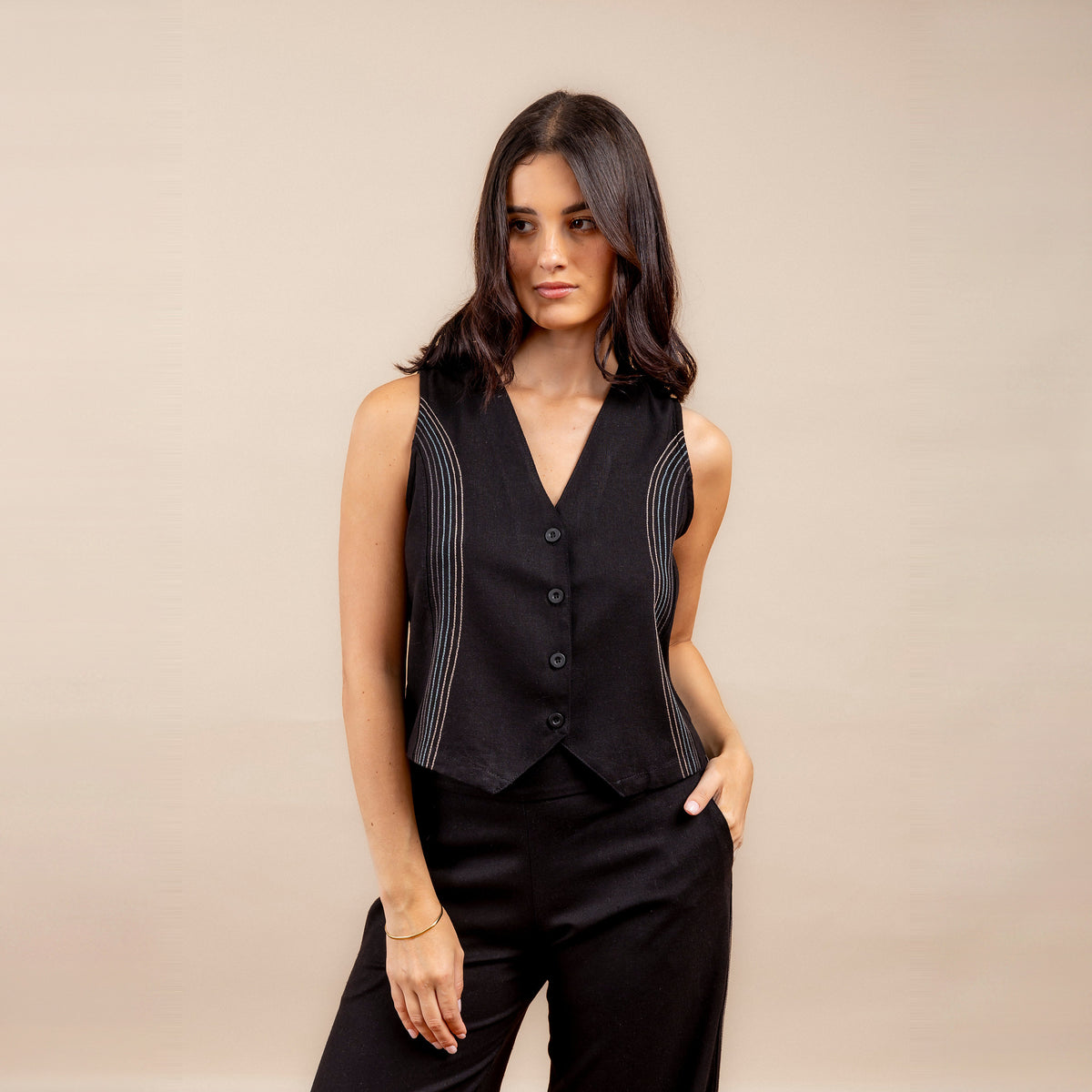 Chaleco Dalia Negro