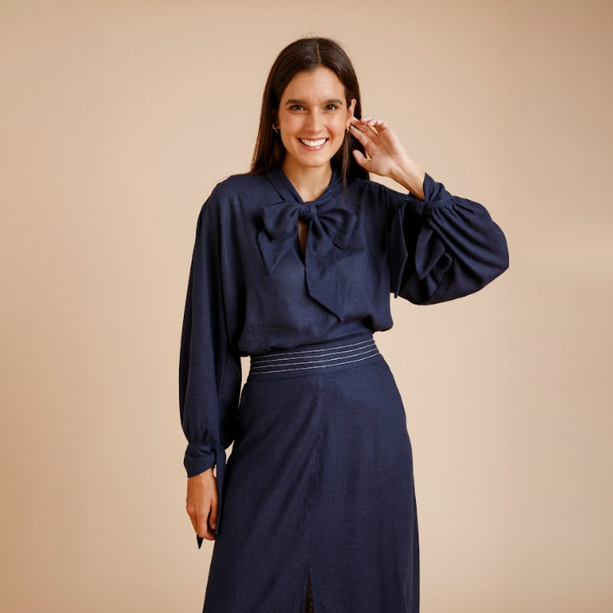 Blusa Cristina Azul oscuro