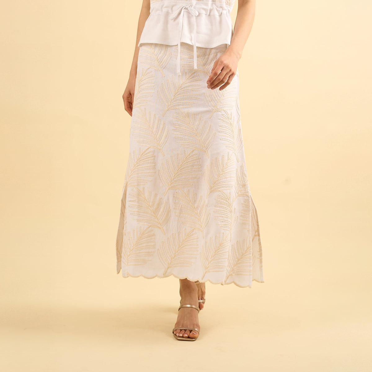 Falda Dannah blanco
