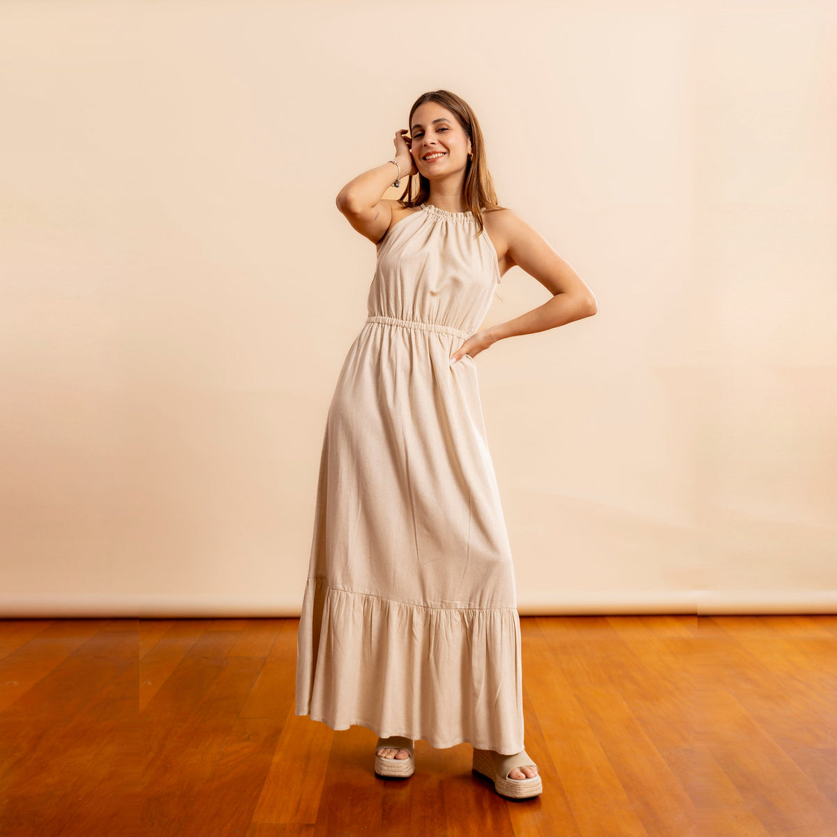 Vestido Gabriela Beige