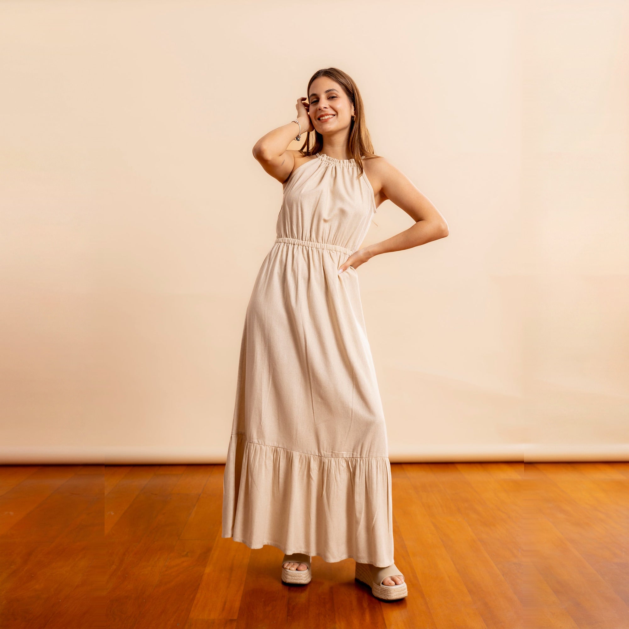 Vestido Gabriela Beige
