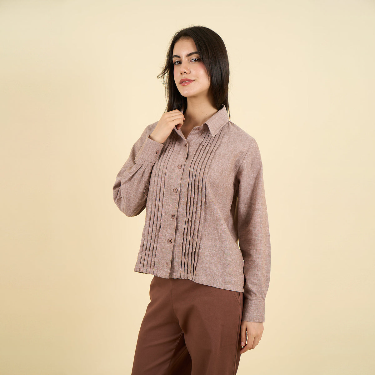 Camisa Lena Marron