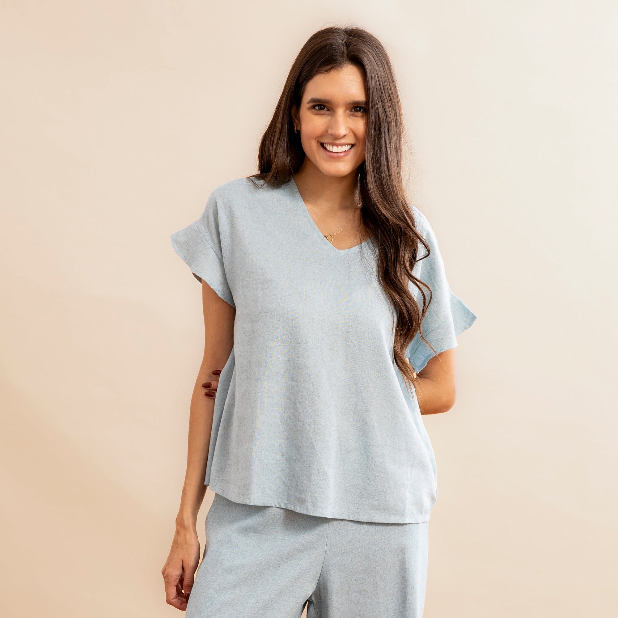 Blusa Luisa Celeste