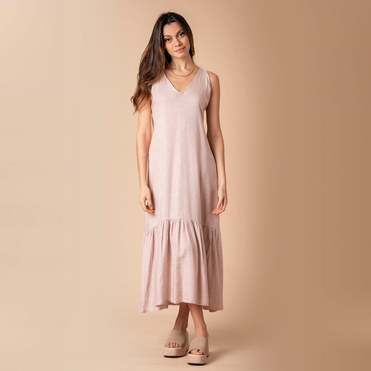 Vestido Natalia palo rosa