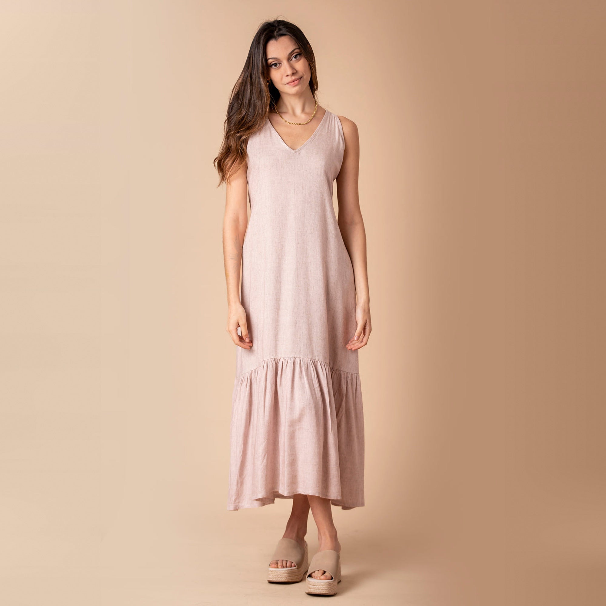 Vestido Natalia palo rosa