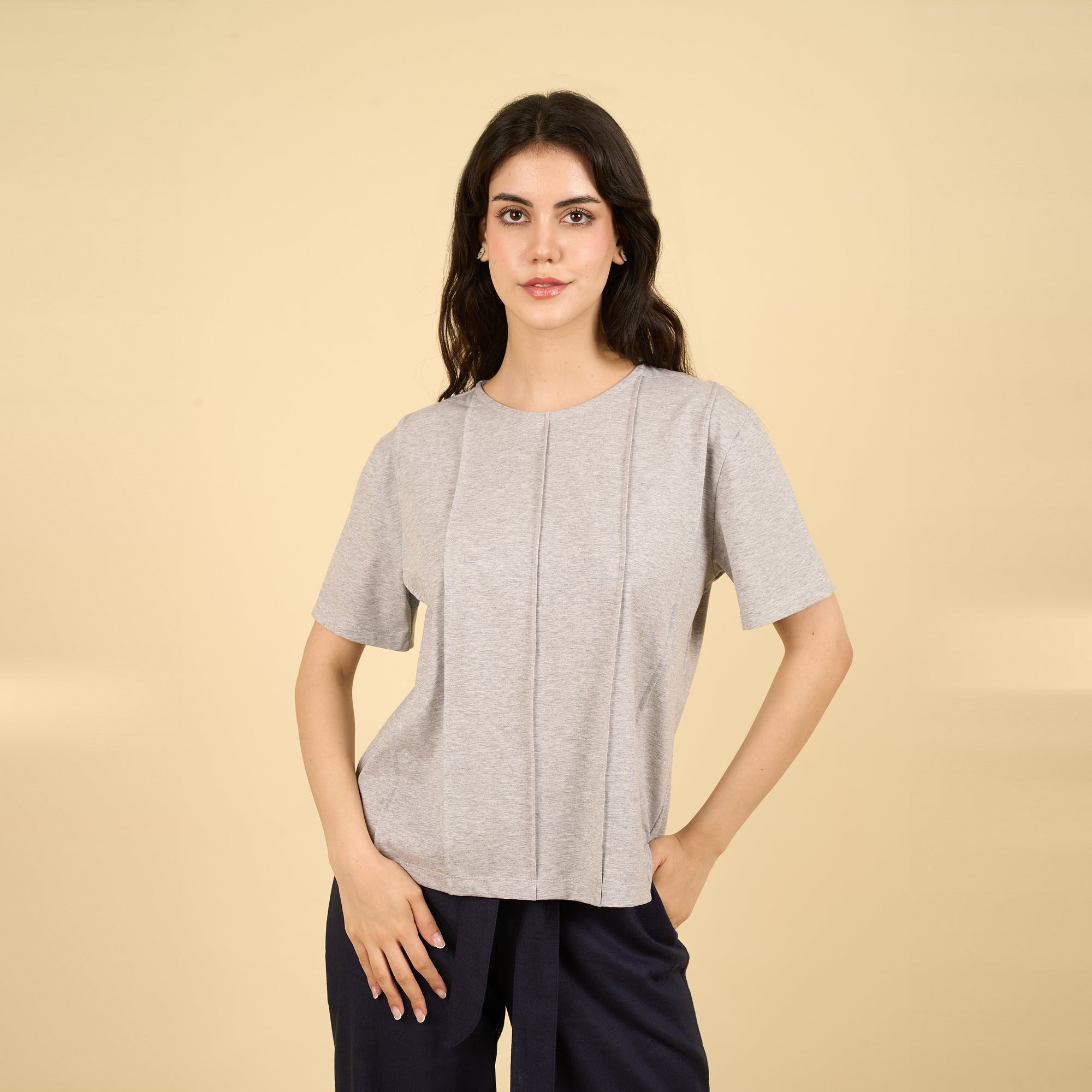 Polo Nathalie gris claro