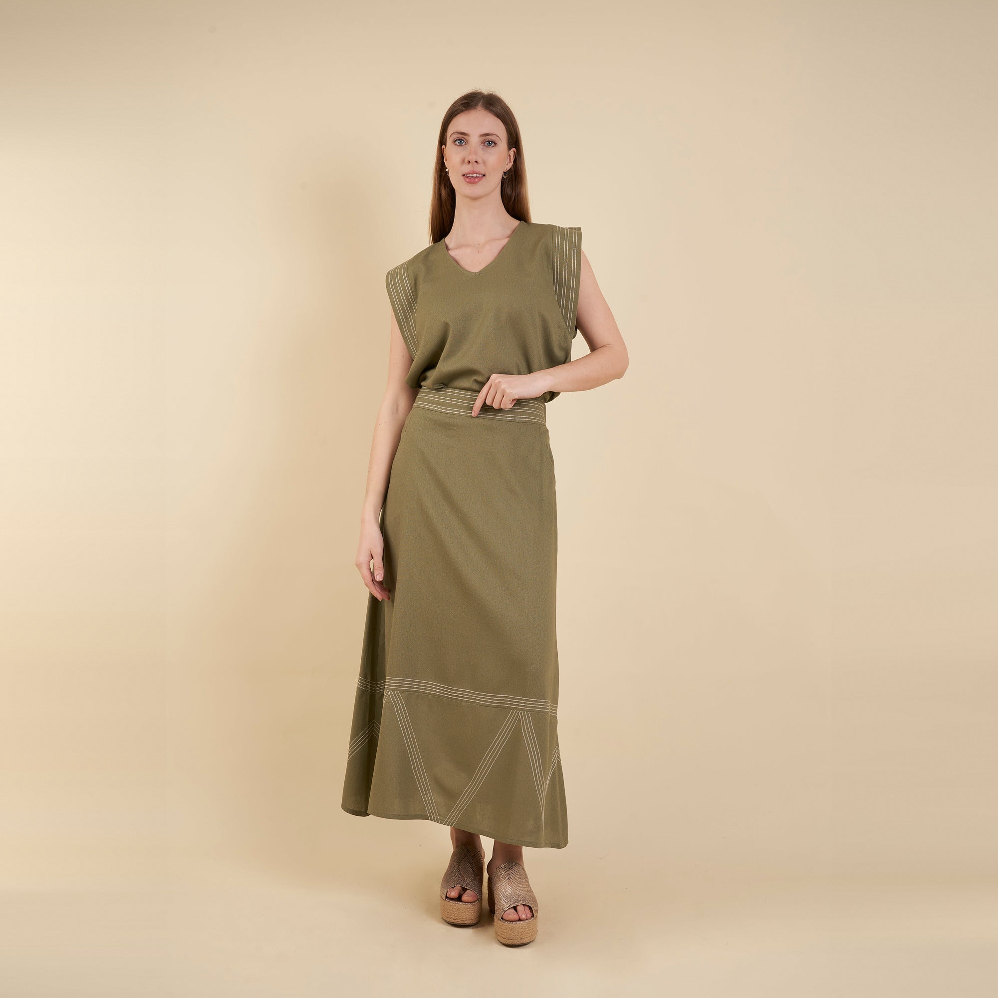 Set blusa y falda rayas