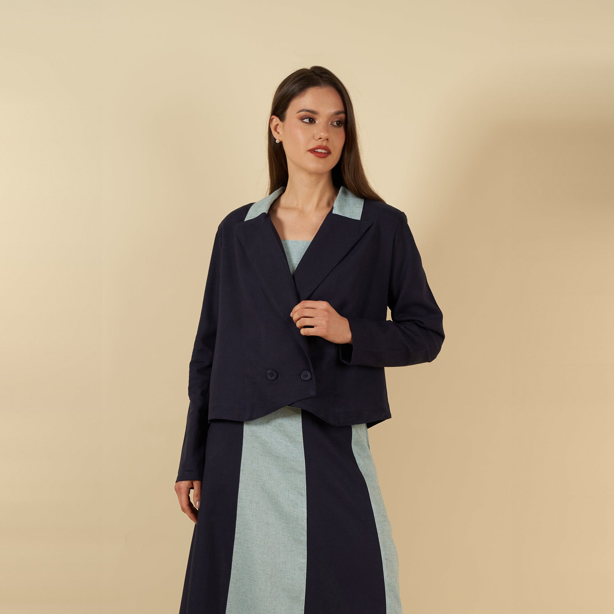 Saco Eugenia azul marino