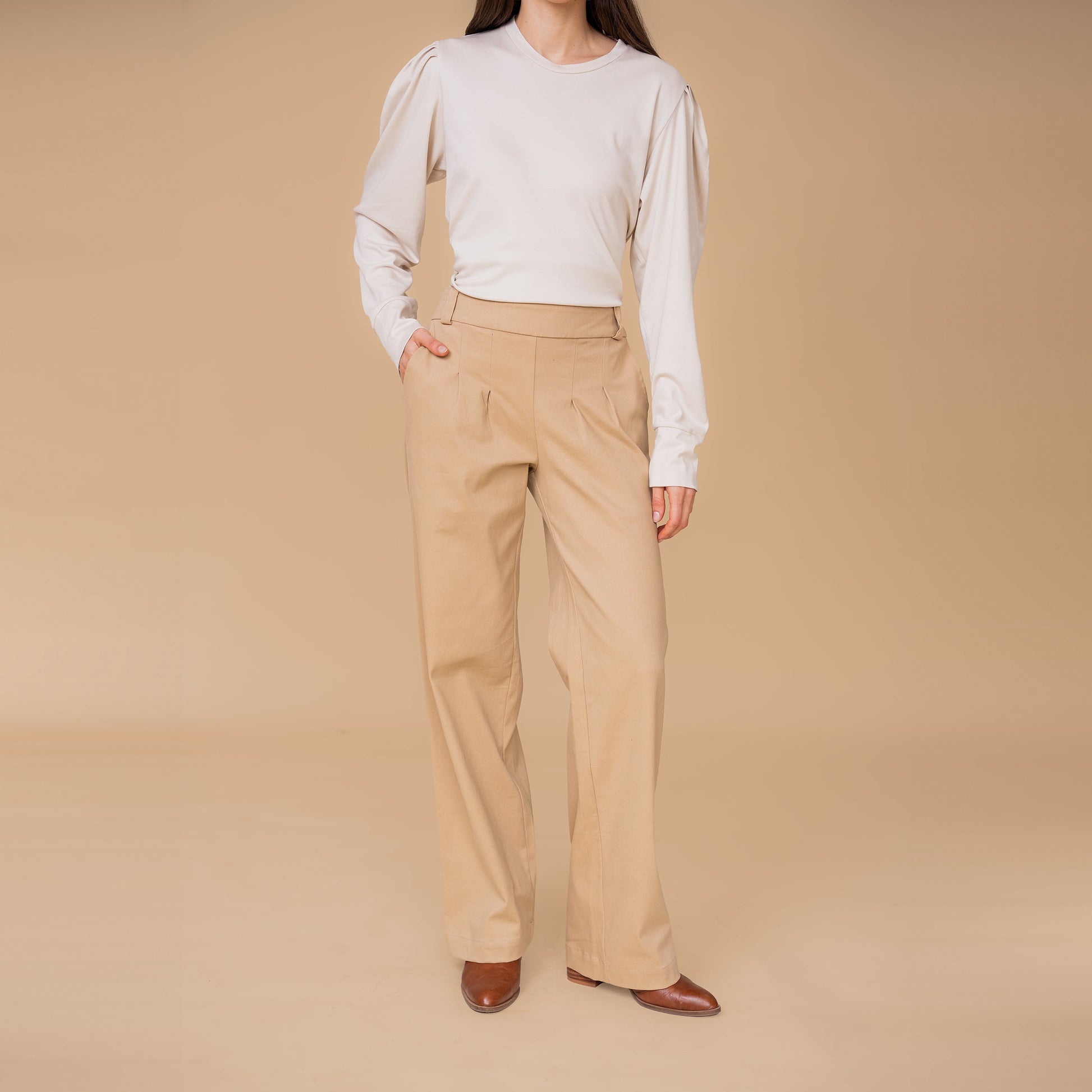 Pantalon Tamara camel claro