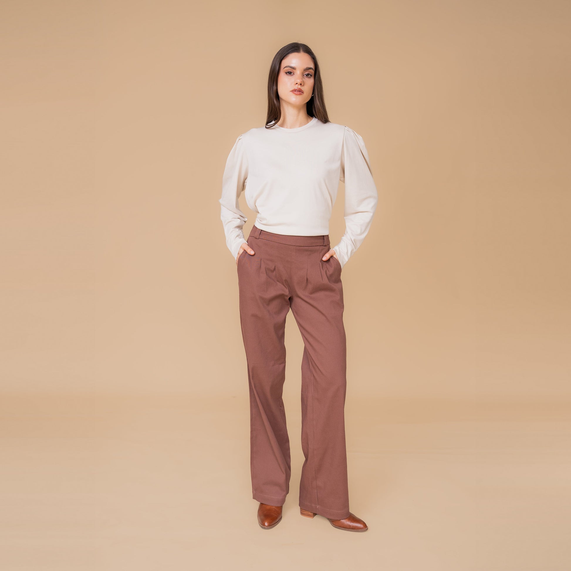 Pantalon Tamara marron