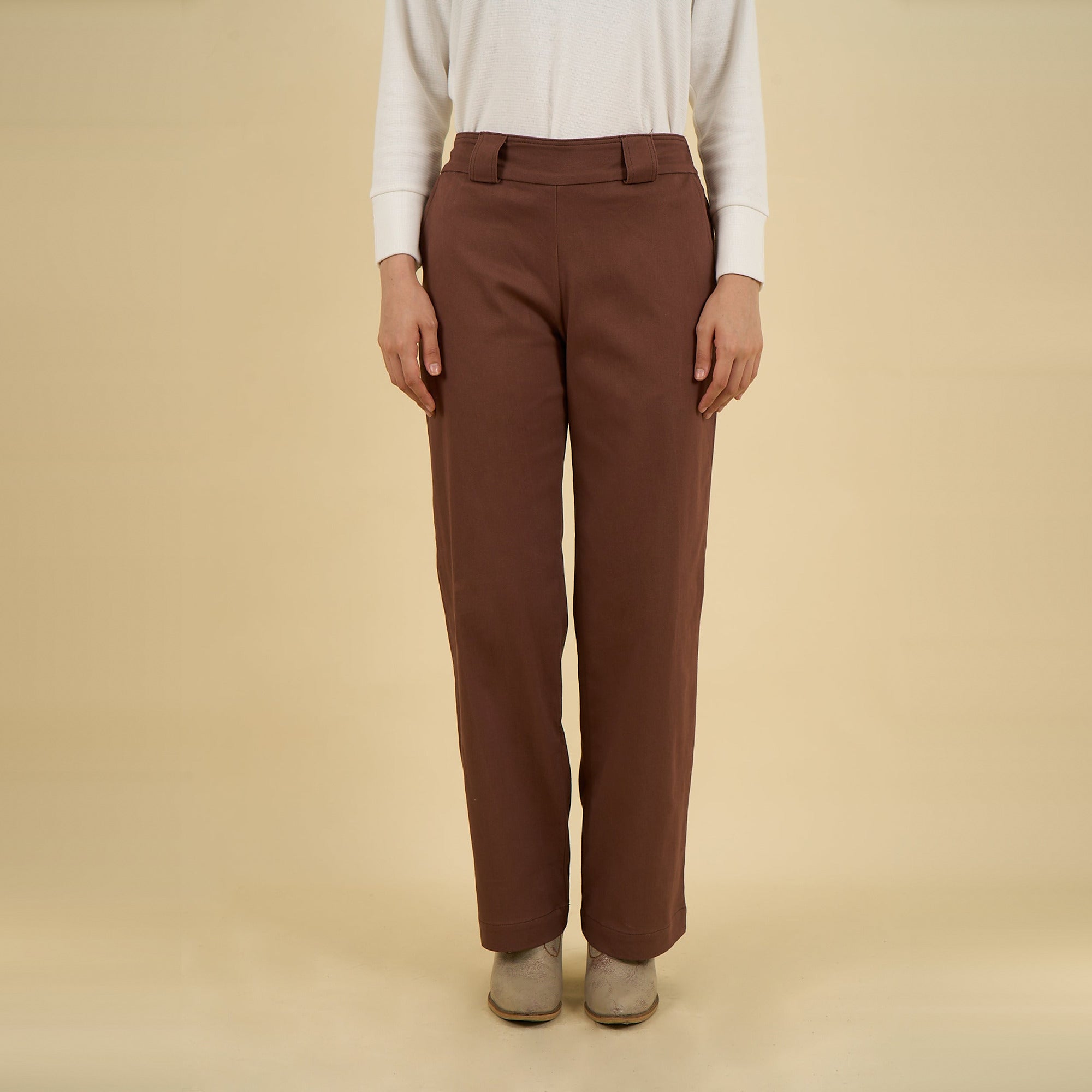 Pantalon Violeta marron